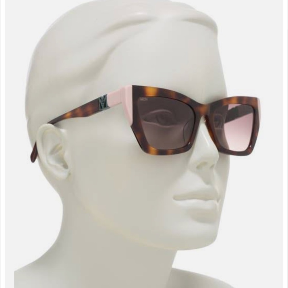 MCM Tortoiseshell & Pink Cat-Eye Sunglasses - Picture 5 of 9